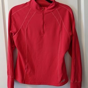 Avia Fushia Half Zipper Athleisure Top- Size Large